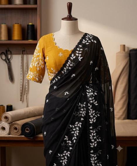 Svara georgette surat gujarat saree market